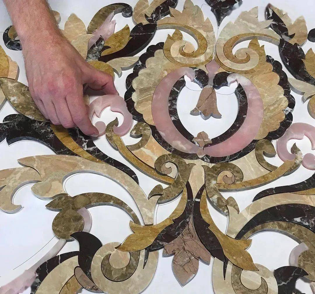 大理石拼花之美:绚丽多彩,视觉盛宴_石商城_石材_色彩