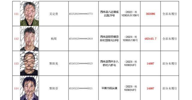 327名失信被执行人名单曝光，请尽快主动履行义务！