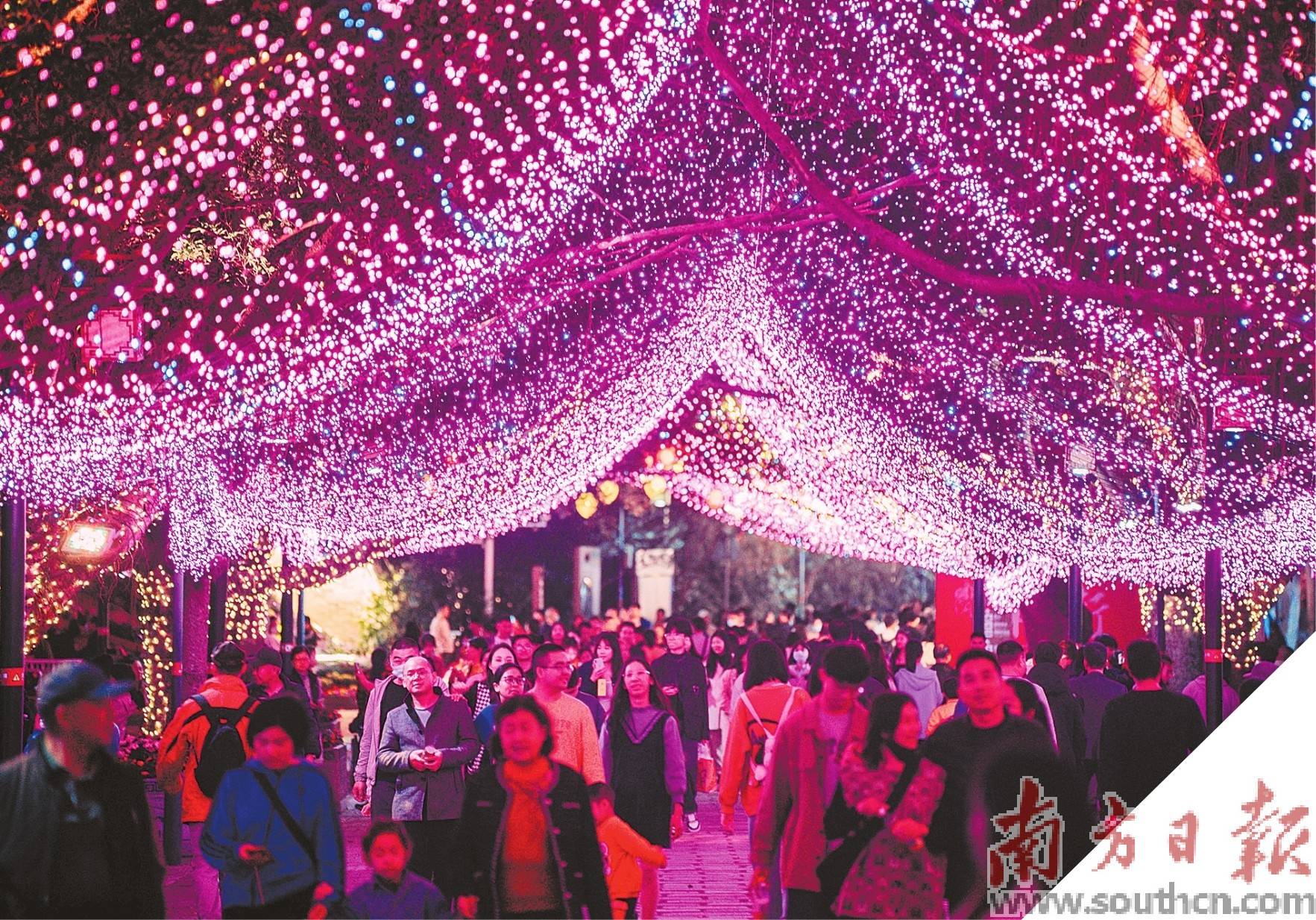 惠州西湖新春灯会亮灯_景区_花灯_区域