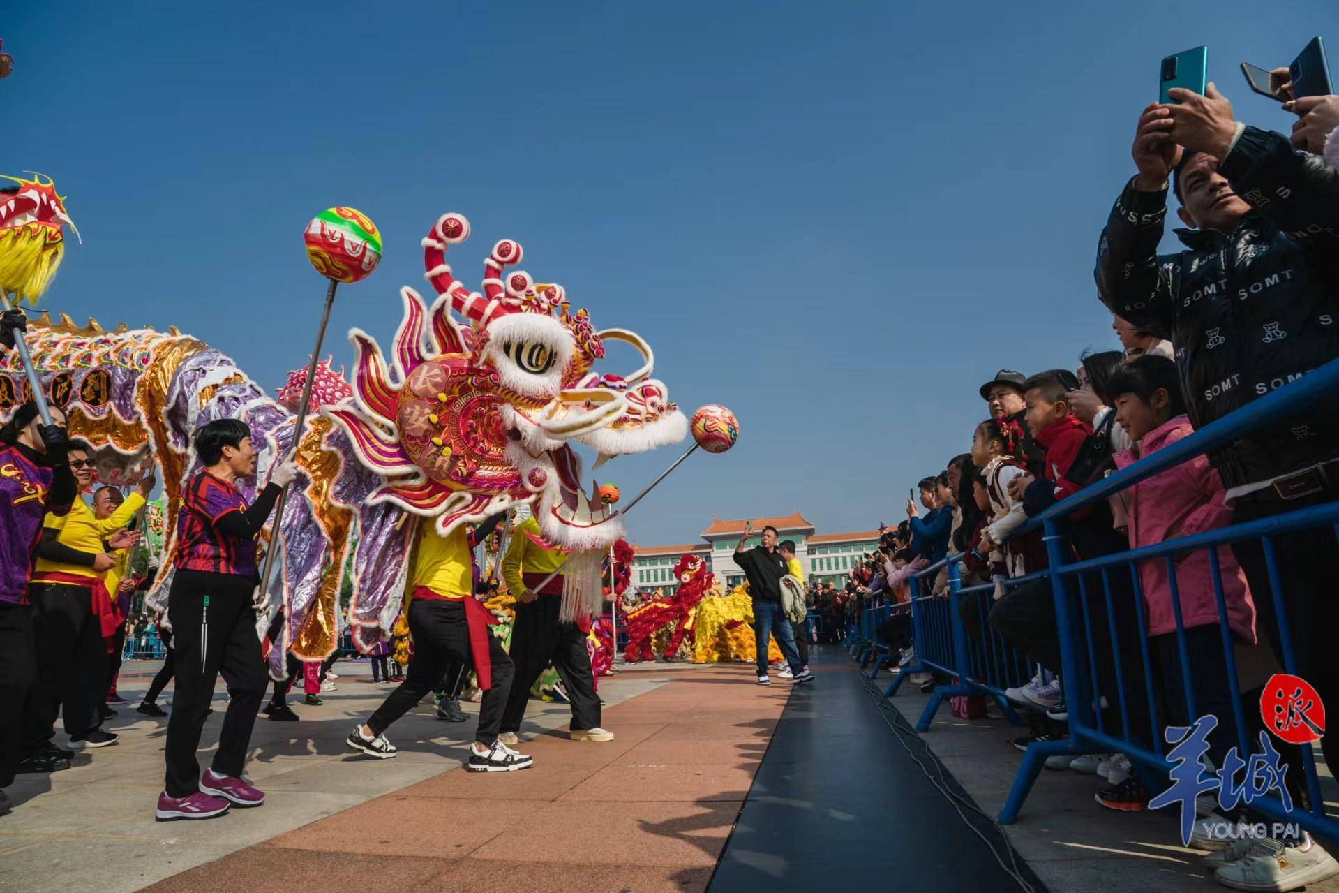 长安龙狮协会会长孙培强表示,"本次活动组织8个社区龙狮队共同参与