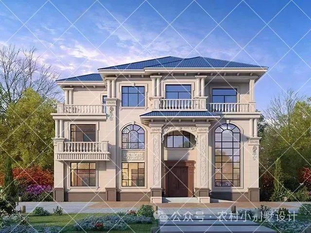 30款三层简欧自建房别墅设计图纸,每款都带大露台简欧别墅_农村_信号