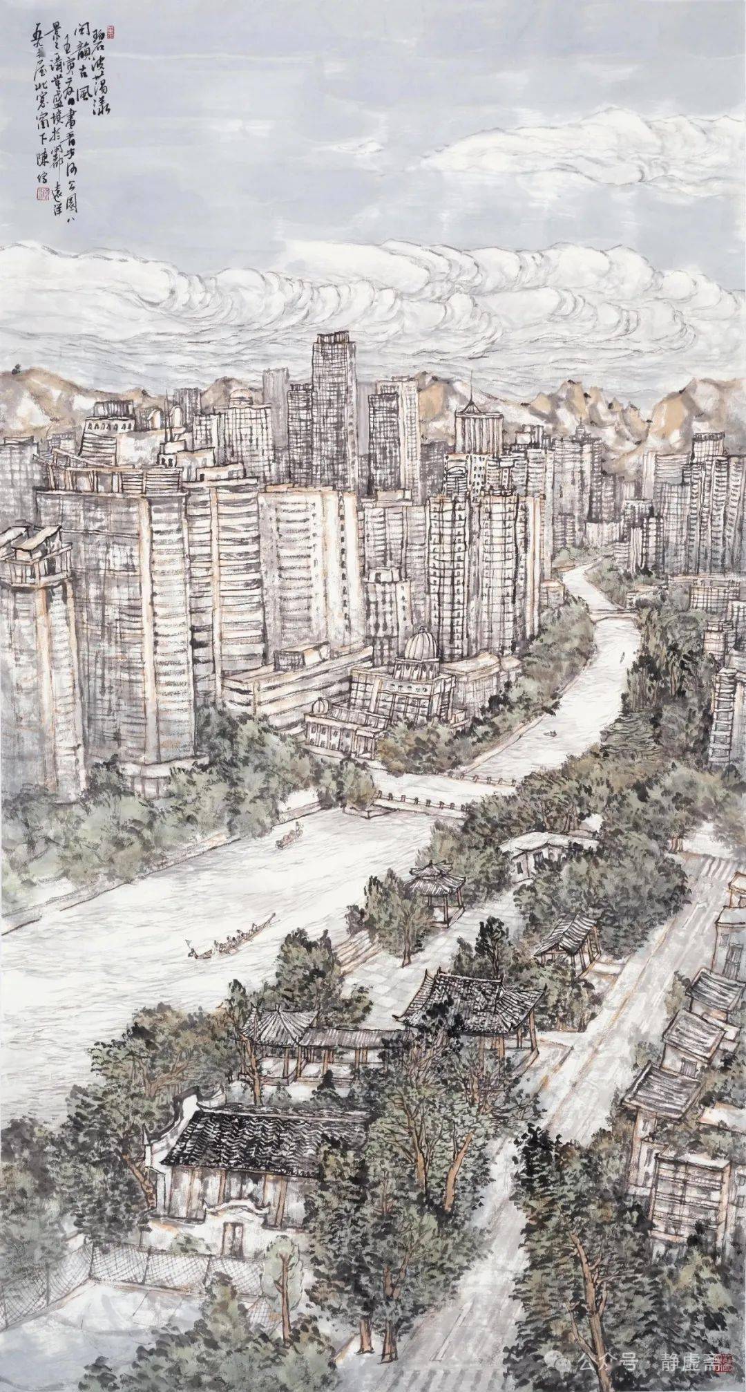 他人绘画的长处与短处,他能理解,分析得很透彻,能从别人的长处中汲取