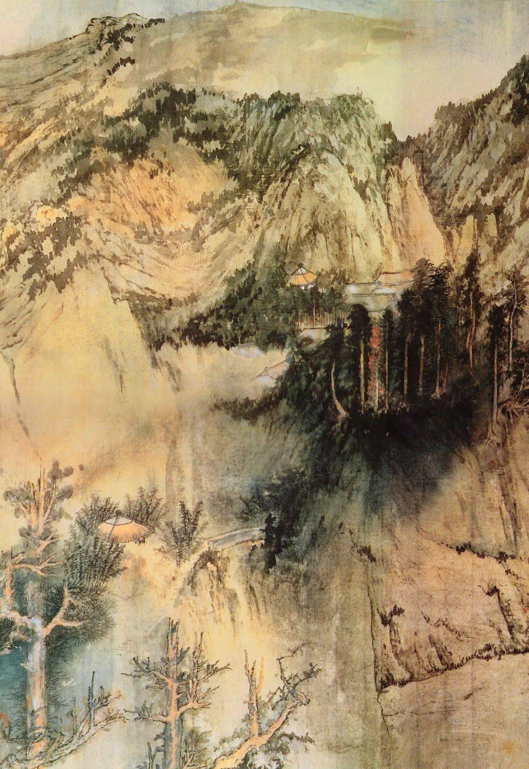 赏析| 张大千绝笔之作《庐山图》,震撼_zgscys_峰峦_画面