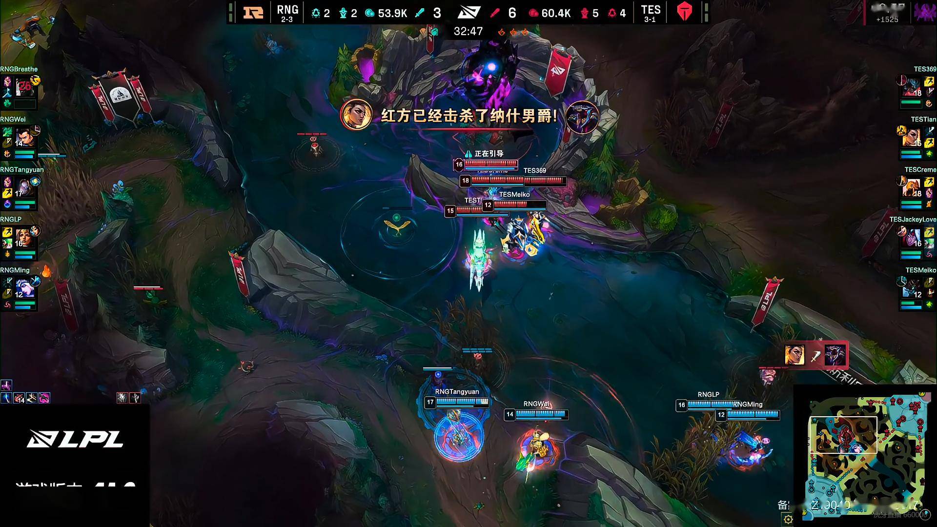 lol-lpl:重剑无锋369剑魔一打三斩获双杀,tes 2-0轻松击败rng_比赛