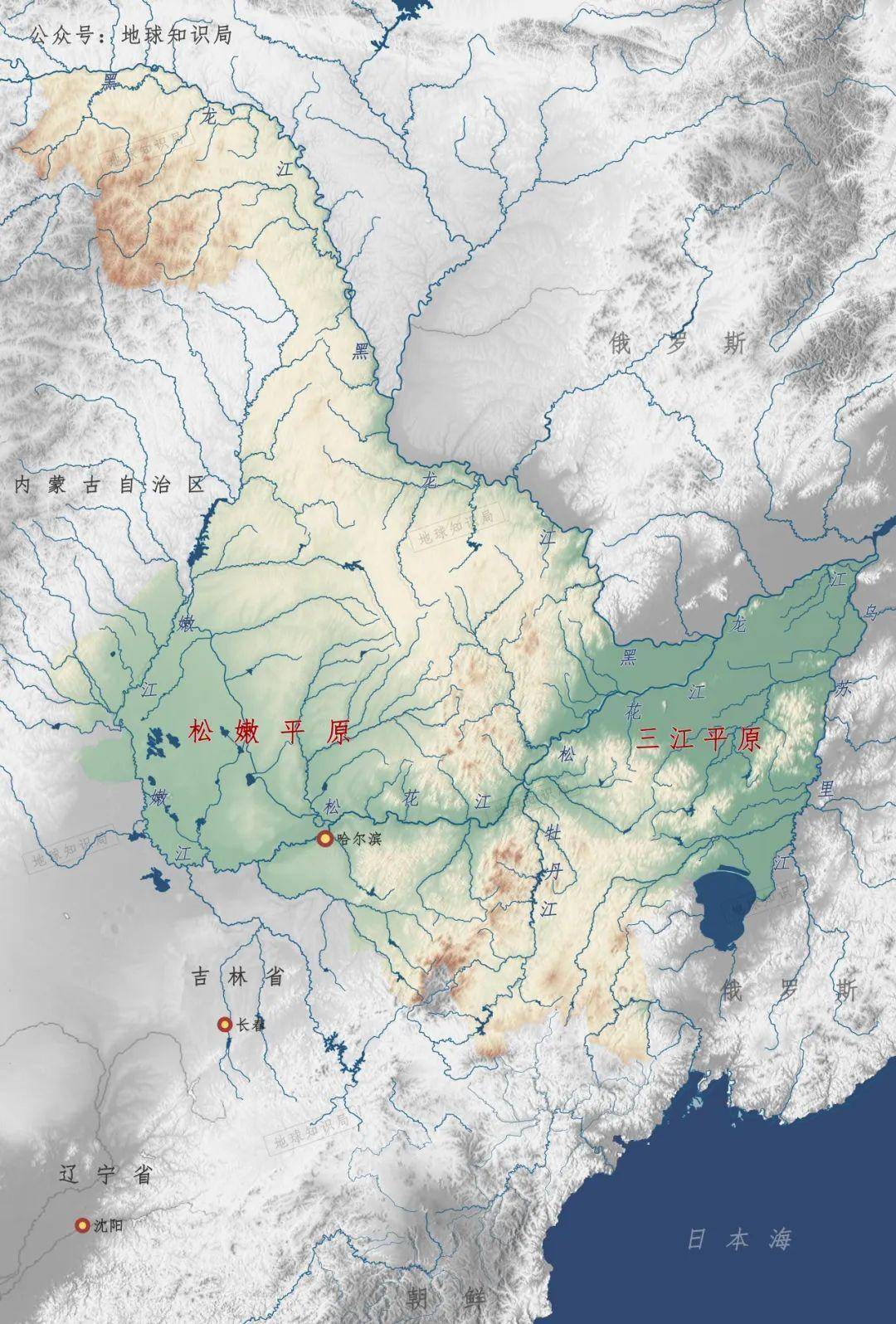 三江平原地理位置图图片