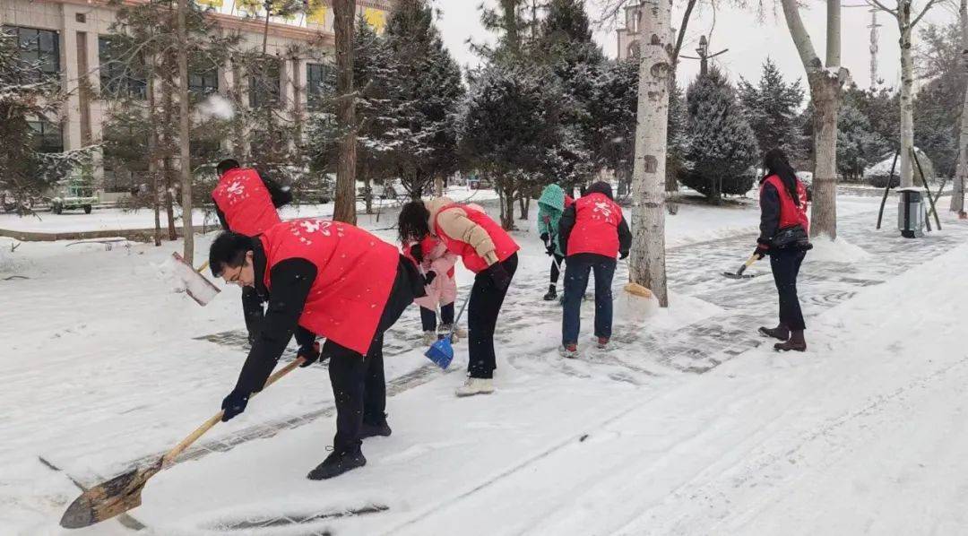 环保行动扫雪图片