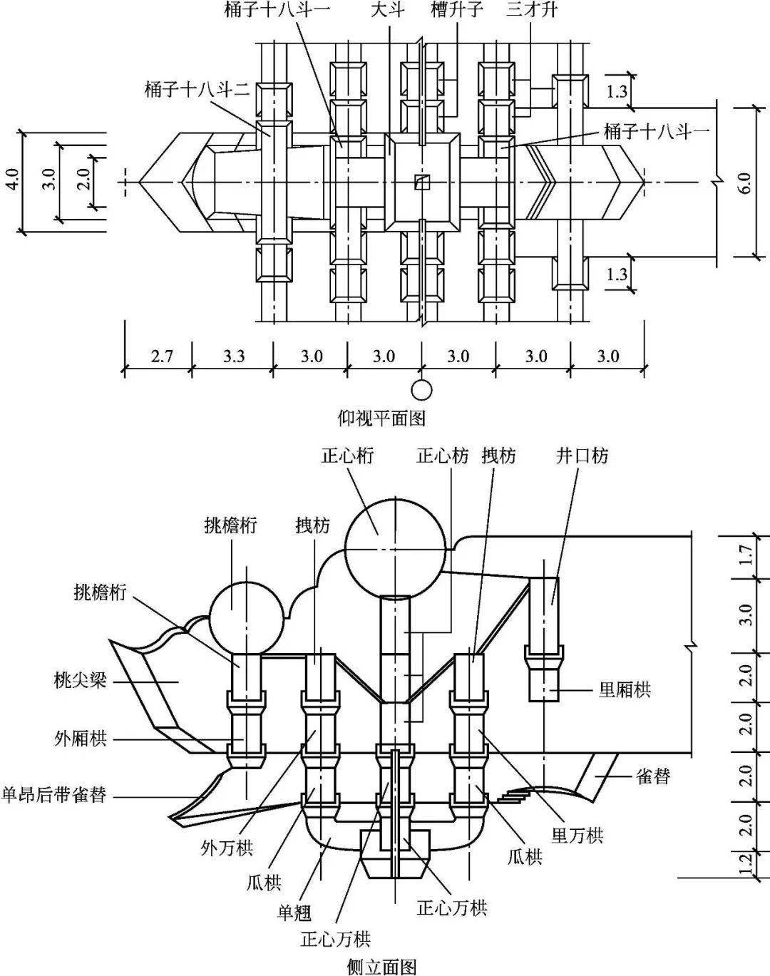 角科斗拱结构图图片