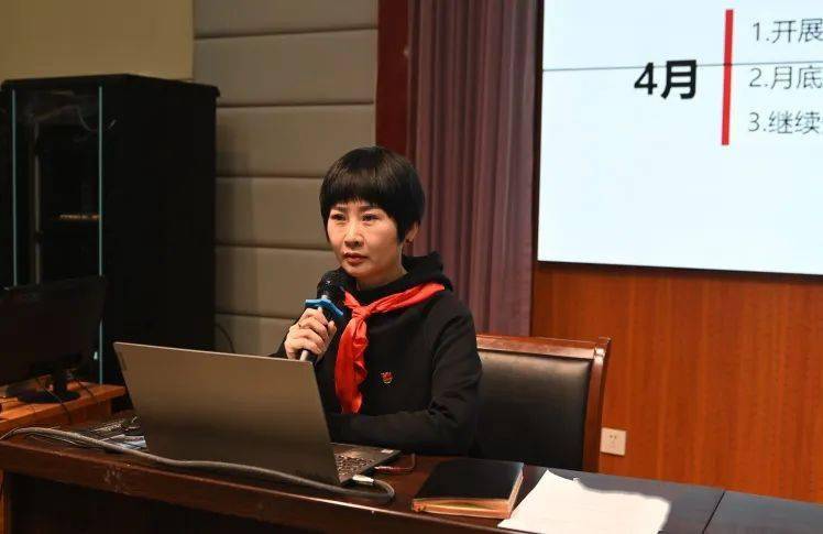 大队辅导员常静老师部署少先队工作计划学校负责安全后勤主管领导从