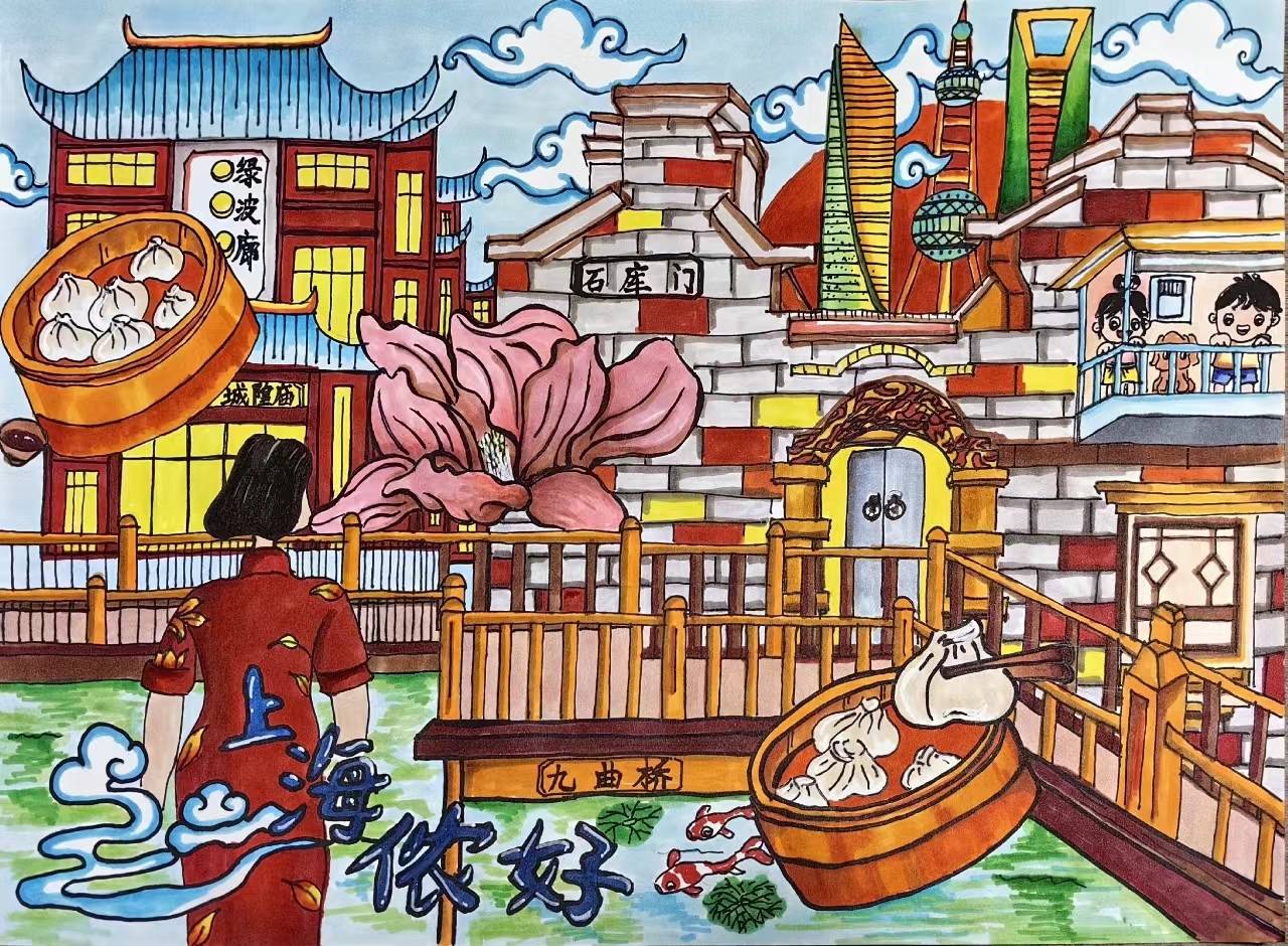 这位小学生的画作,上天啦!_中国_汪欣_现代化的