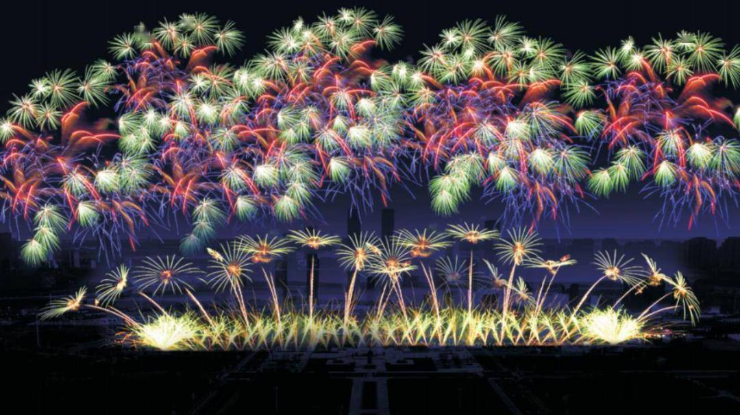 又有全息造型焰火既有高芯无烟烟花艺术创意与酷炫科技融合焰火晚会声