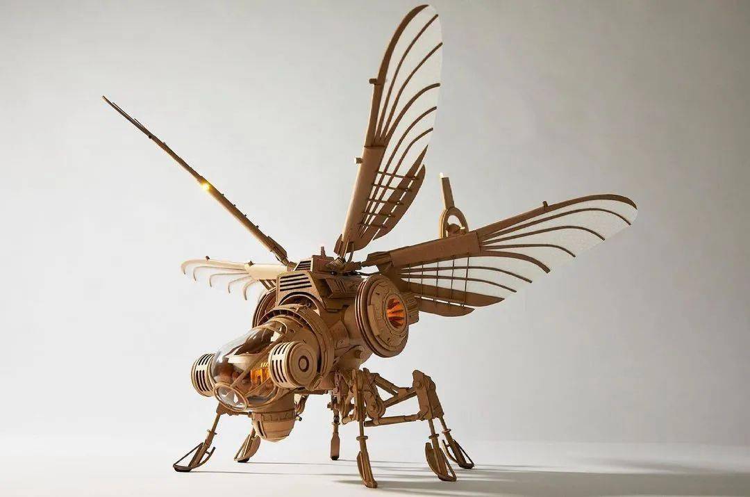 设计|他用纸板做了一群蚂蚁,放大看细节,让人倒吸一口凉气_作品_创作