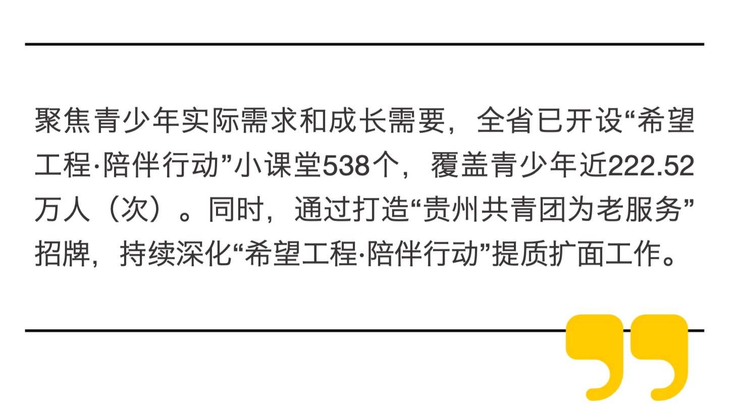 贵州共青团暖心开展"一老一小"公益陪伴服务_活动_行动_社区