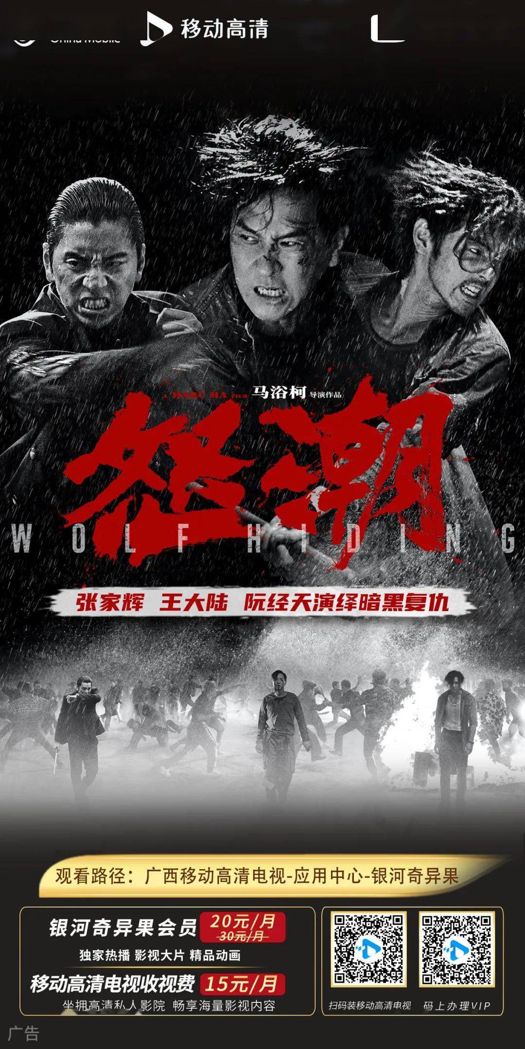 复仇电影《怒潮》超燃热播中!看张家辉,阮经天,王大陆一起以命追凶!