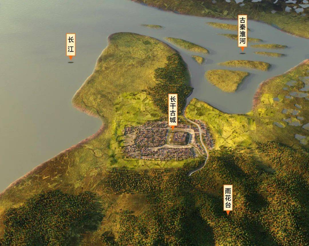 "长干古城"复原示意图.