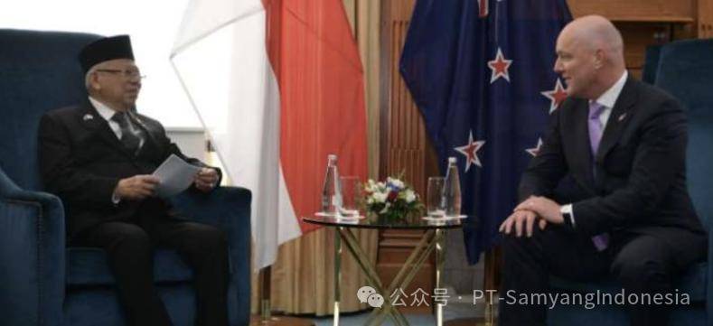 周二(2月27日),印尼副总统马鲁夫:阿敏在新西兰惠灵顿国会大厦会见了