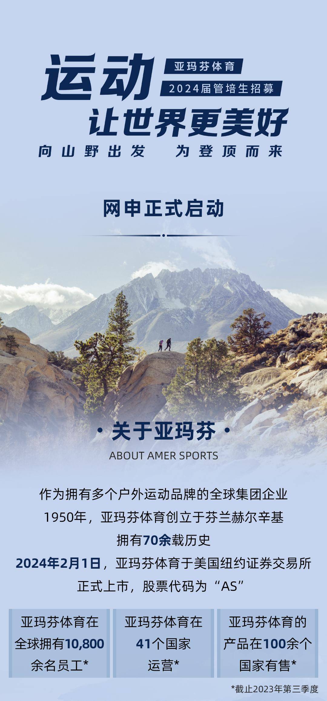 招聘| 亚玛芬体育2024届管培生招募网申正式开启!_来自