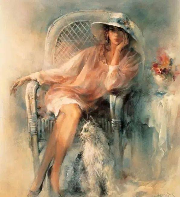 荷兰威廉 汉雷斯水彩画人体