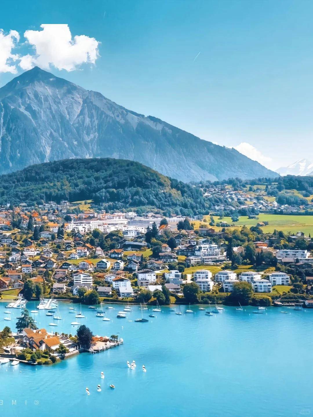 瑞士施皮茨古堡小镇,胜似仙境的地方!