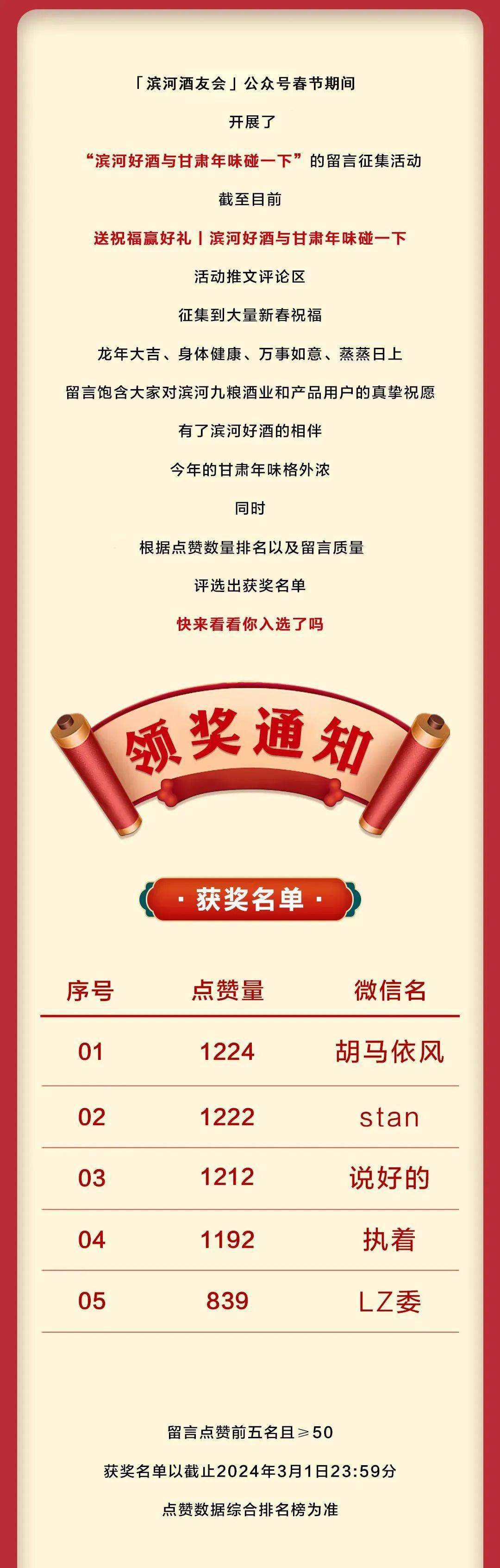 "滨河酒友会"公众号活动领奖通知丨滨河好酒与甘肃年味碰一下_微分享
