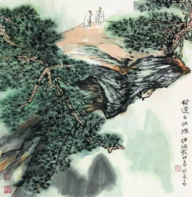 名家画松100幅