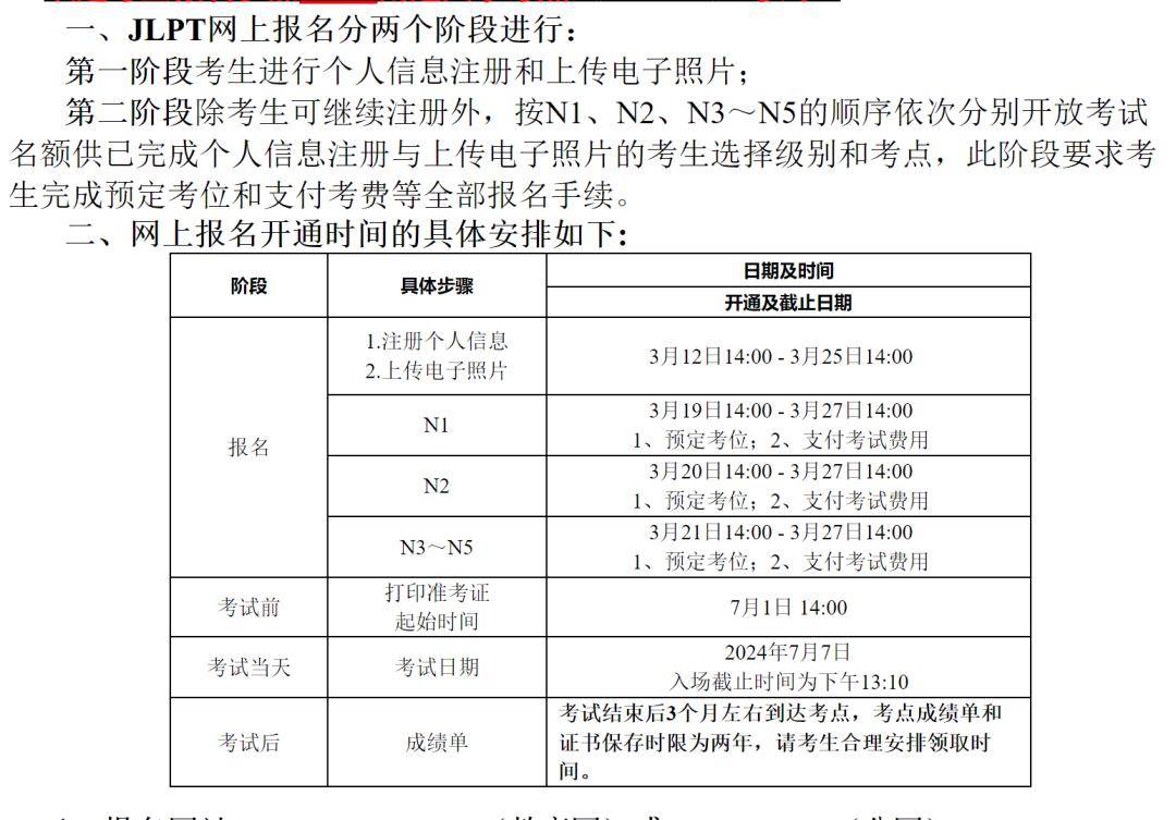 7月日语能力考的报名时间,据说已经出来了…