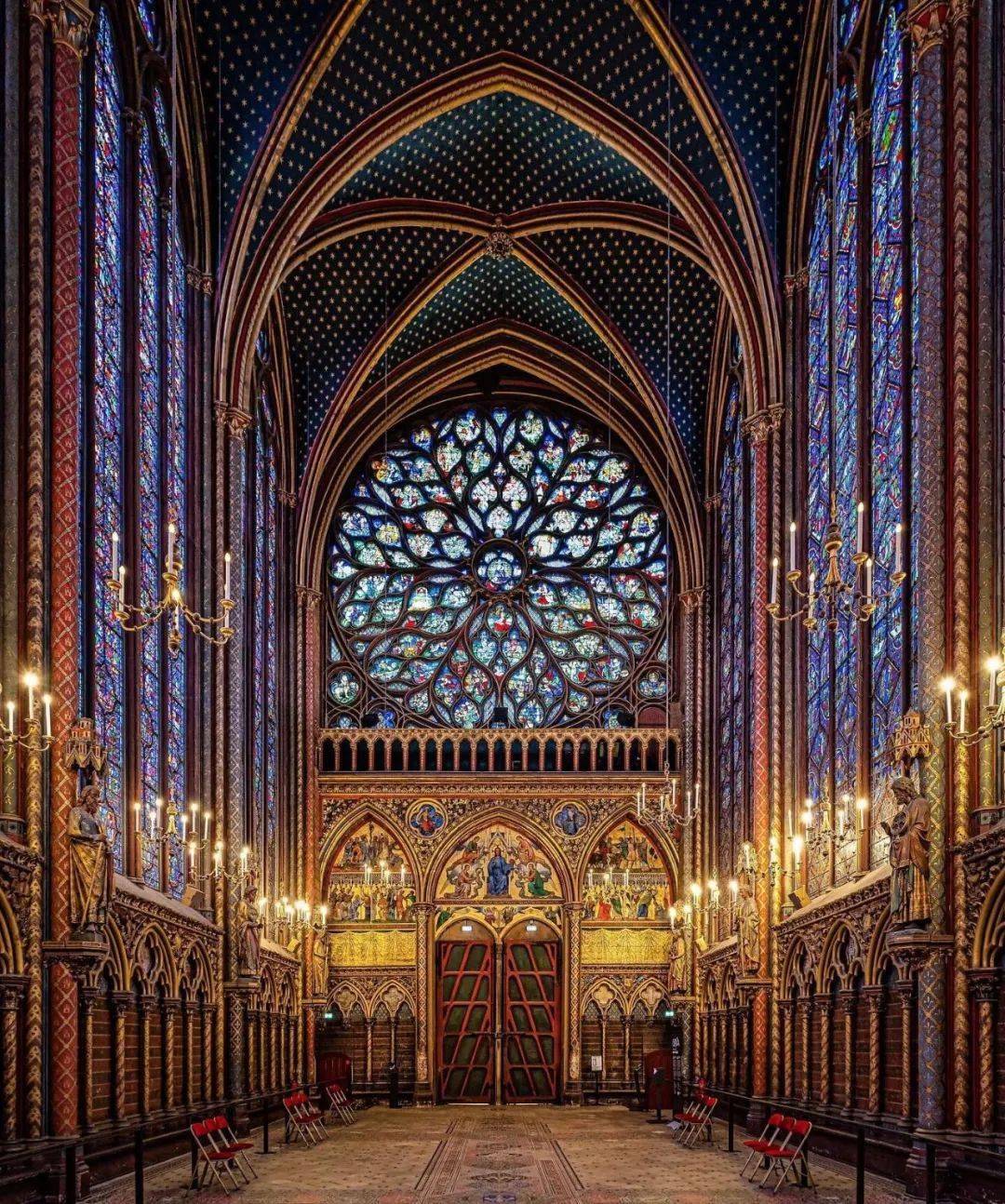 巴黎圣礼拜堂,绝美的玫瑰花窗感动我了【100座古建筑之美 — 第3座】