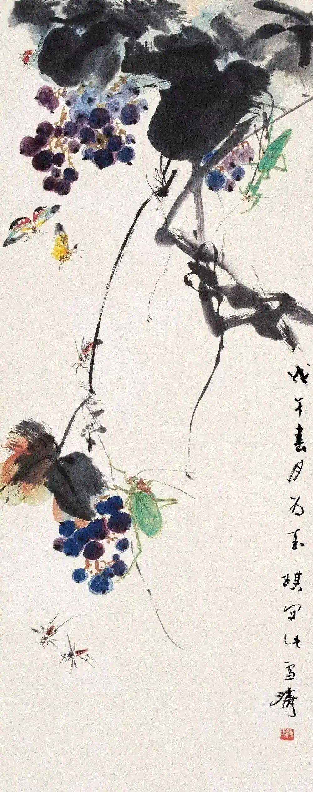 王雪涛写意螳螂细节入微引人生情