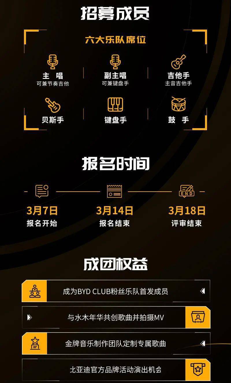 byd club粉丝乐队正式开启招募!