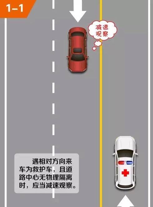 同向后方有救护车时不要随意变道应该减速让救护车快速通过!