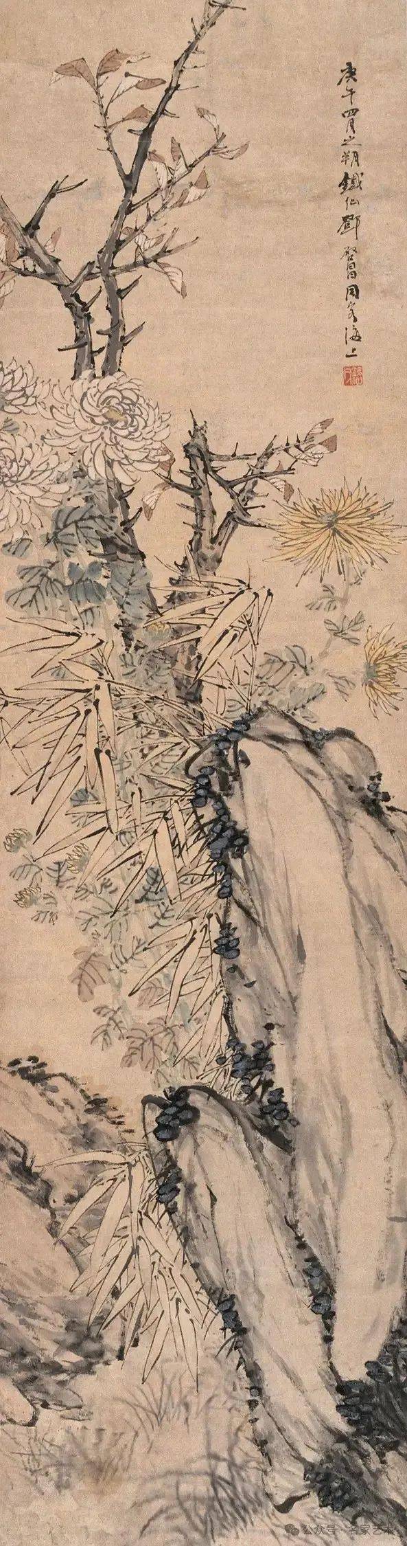 笔力精劲,设色绚丽,与钱慧安,倪田同时,光绪间  在上海以卖画为生.