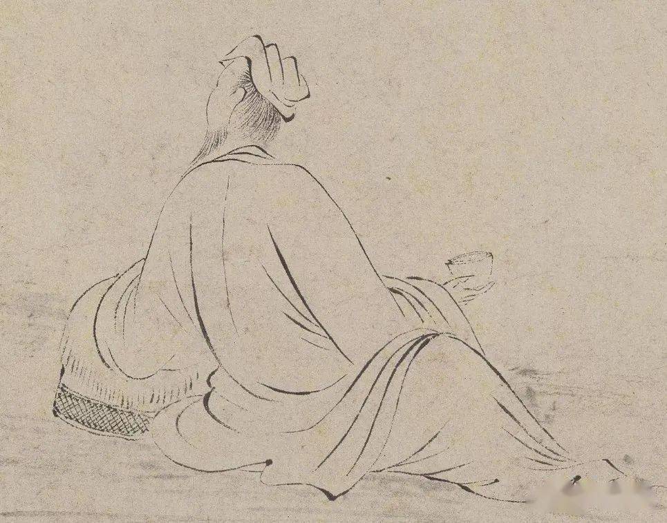 唐伯虎的人物白描封神的线条