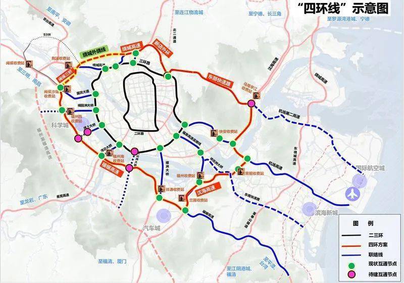 高速路—绕城高速路三环路外绕线—闽侯三桥—福银高速—沈海高速路