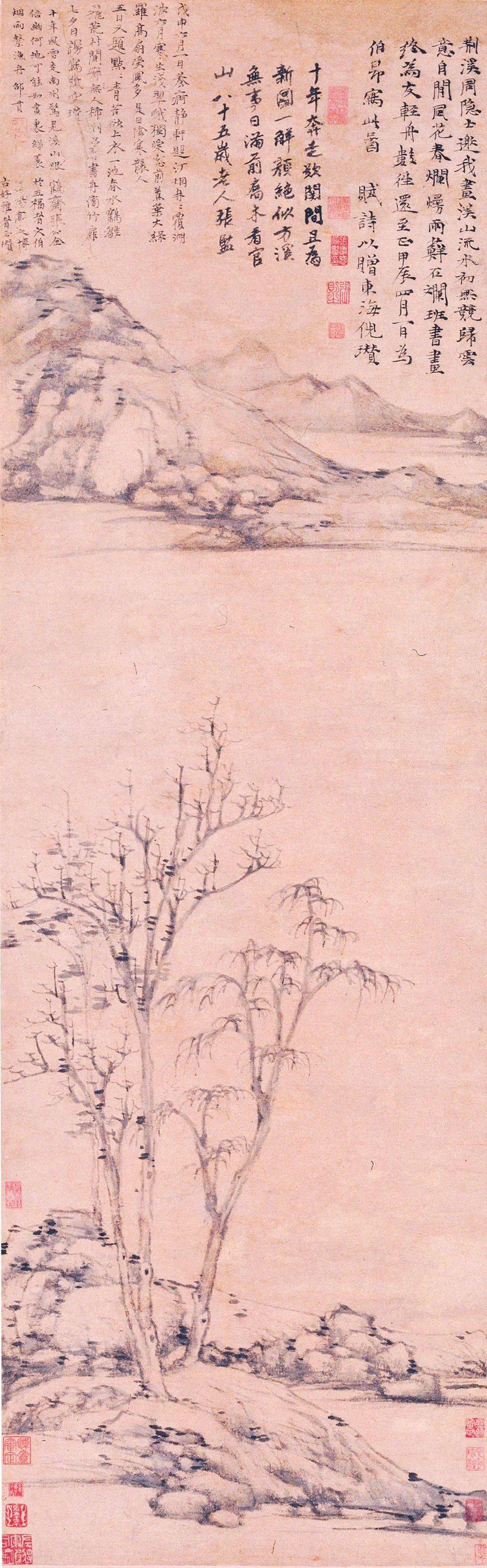 各大博物馆藏----倪瓒 : 传世经典绘画高清百幅全集_cm_纸本_水墨