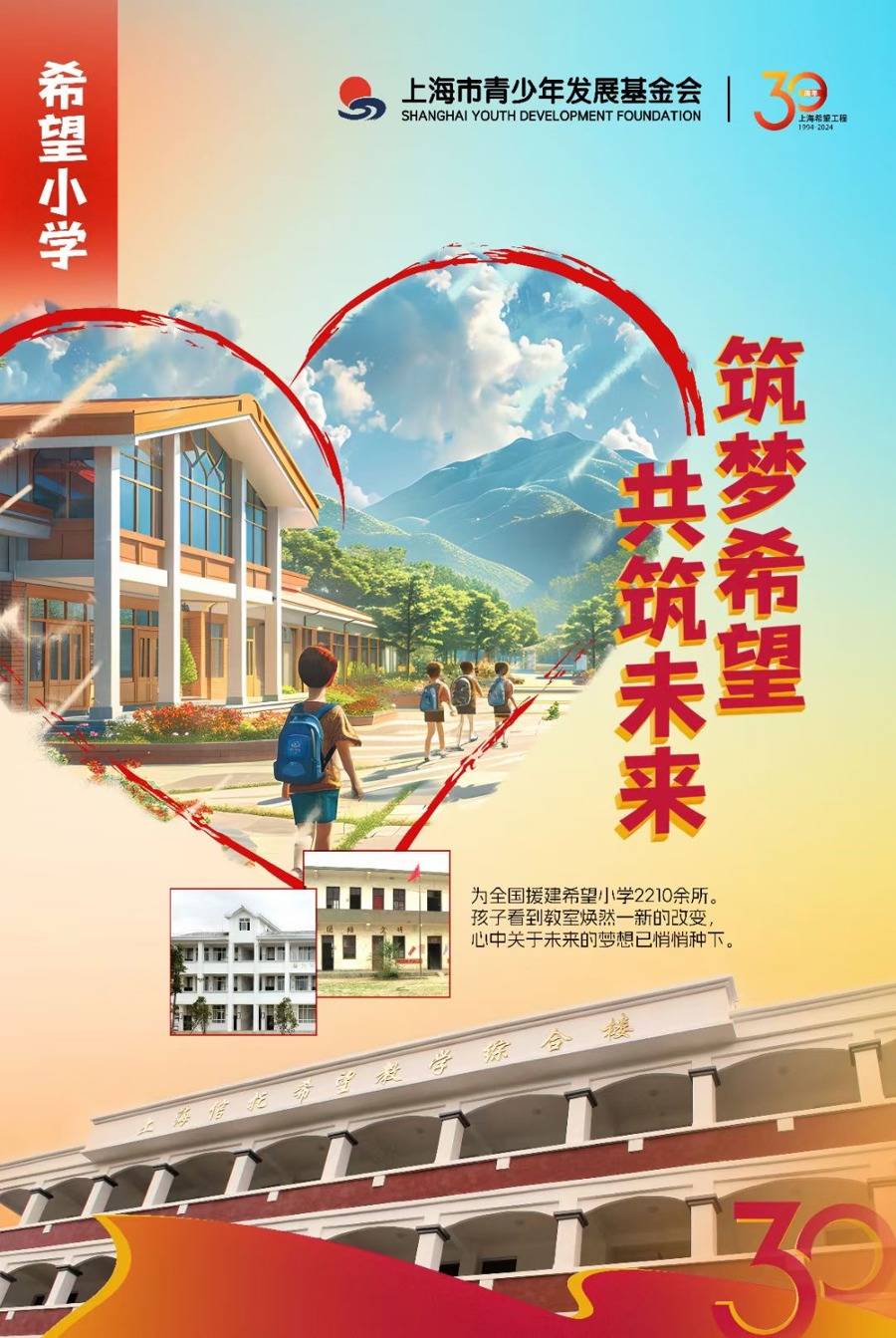 上海希望工程实施30年筹资11亿余元照亮数十万青少年成长之路