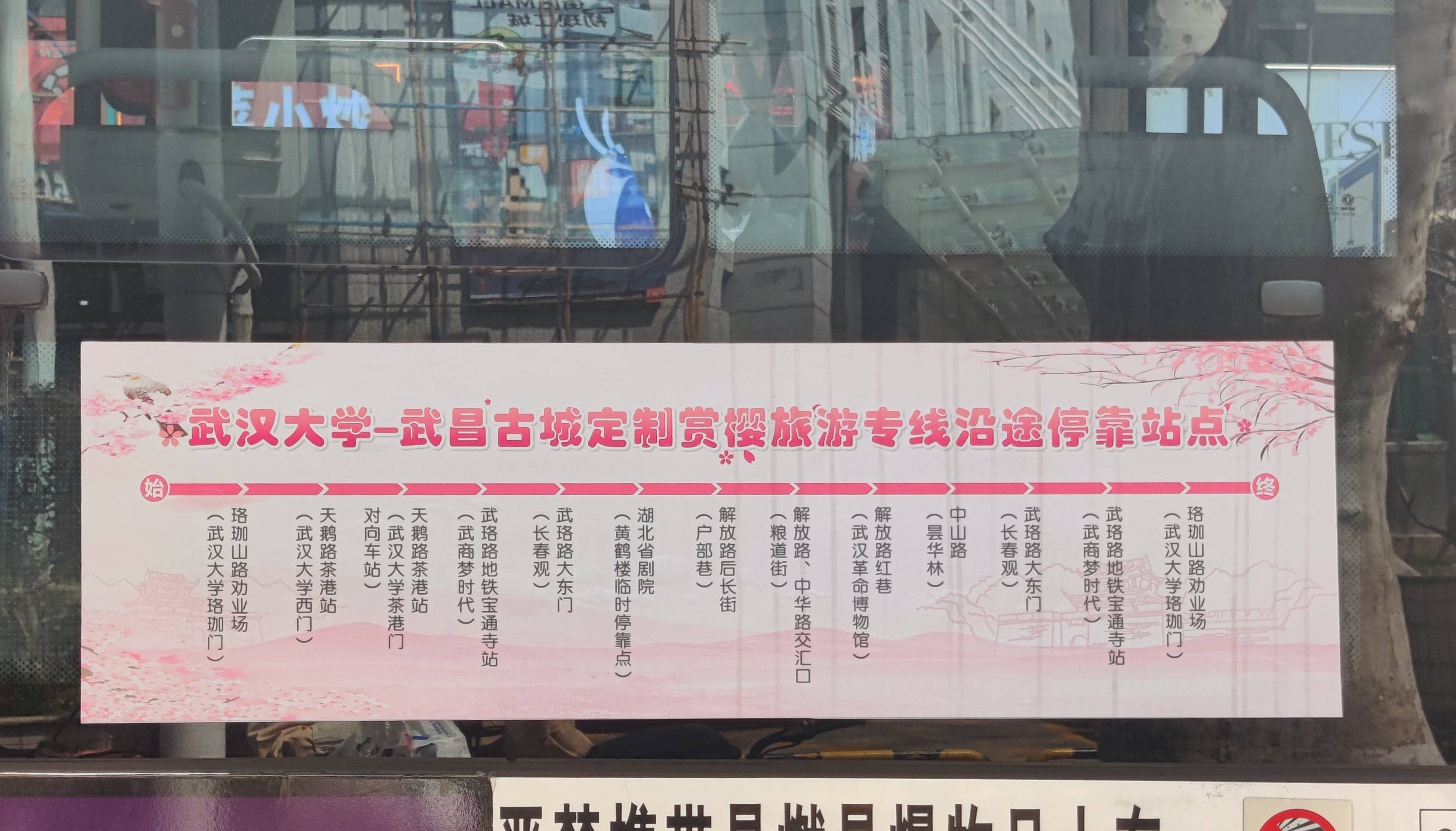 武汉开通赏樱公交专线：车上配讲解员，5块钱游遍武汉大部分景点，游客直呼方便