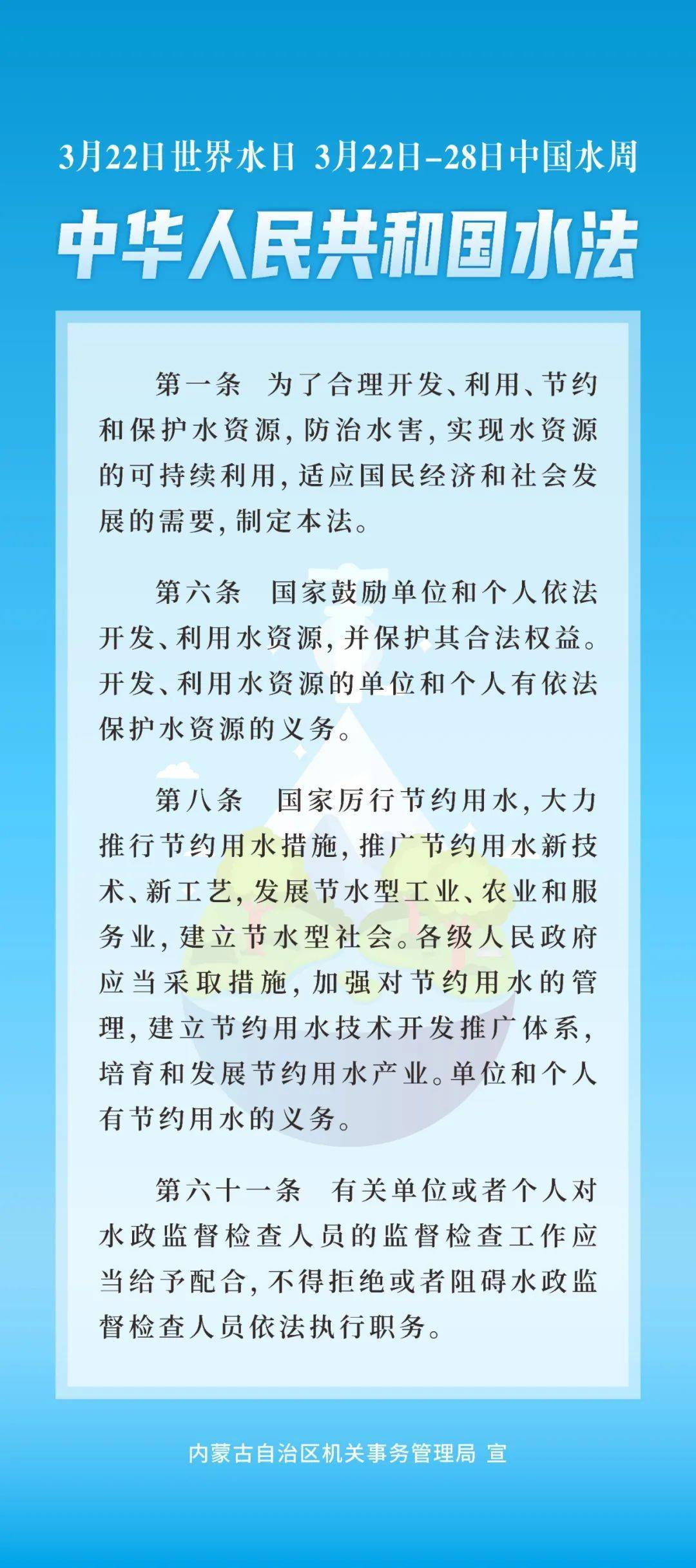 世界水日中国水周宣传海报