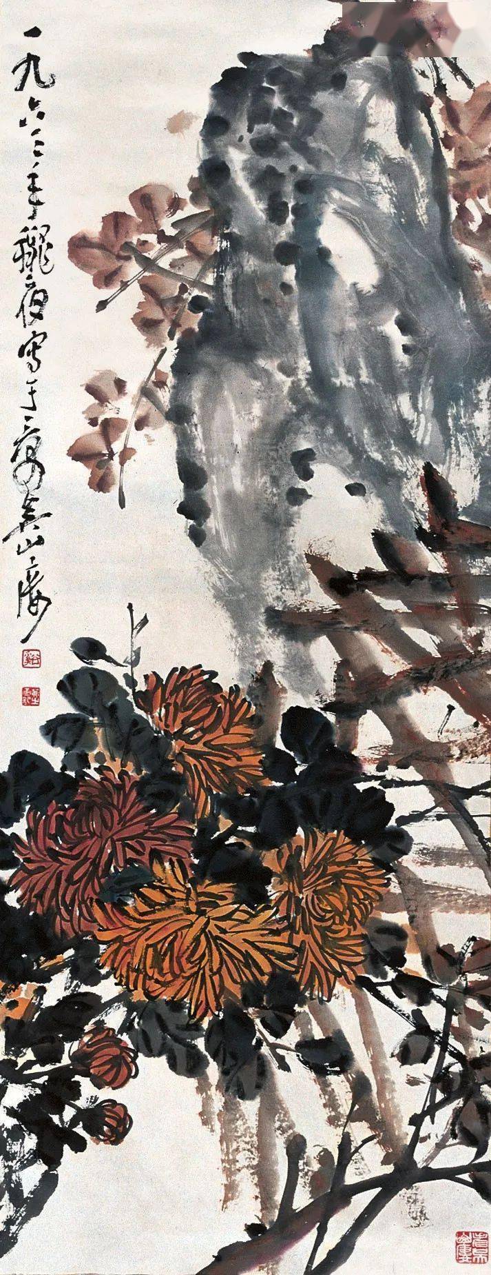 他的花鸟画灵动飘逸极富情趣