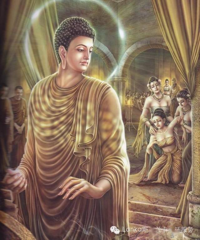 庄严的佛陀,静静的一瞬间,是同情,是怜悯,是慈悲的看着耶输陀罗.