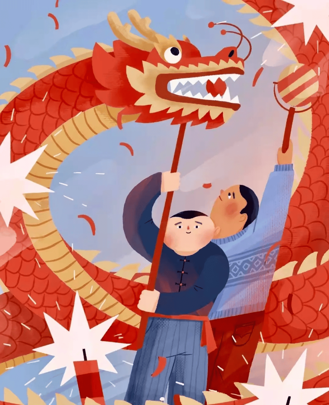 "舞龙俗称玩龙灯,是一种起源于中国的汉族传统民俗文化活动之一,源自
