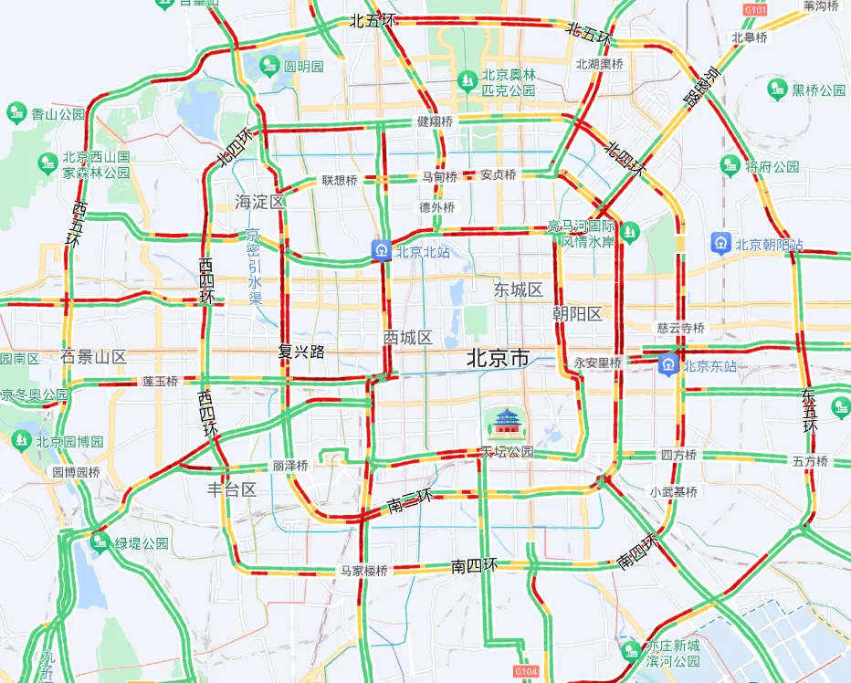 北京二环线路图最新图片