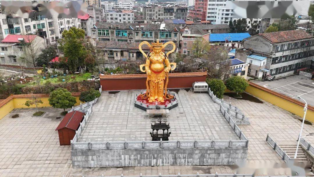 上帝的视角石首东岳寺景观