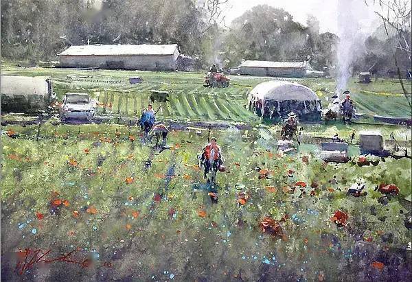 用水彩为你造一座梦之城他是最会画画的赛马狂人笔下水彩清透至极灵气