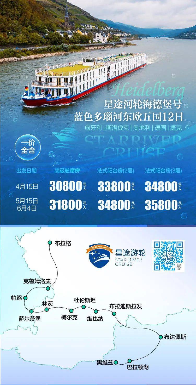 斯洛伐克,奥地利,德国,捷克精选东欧航线蓝色多瑙河东欧五国12日星途