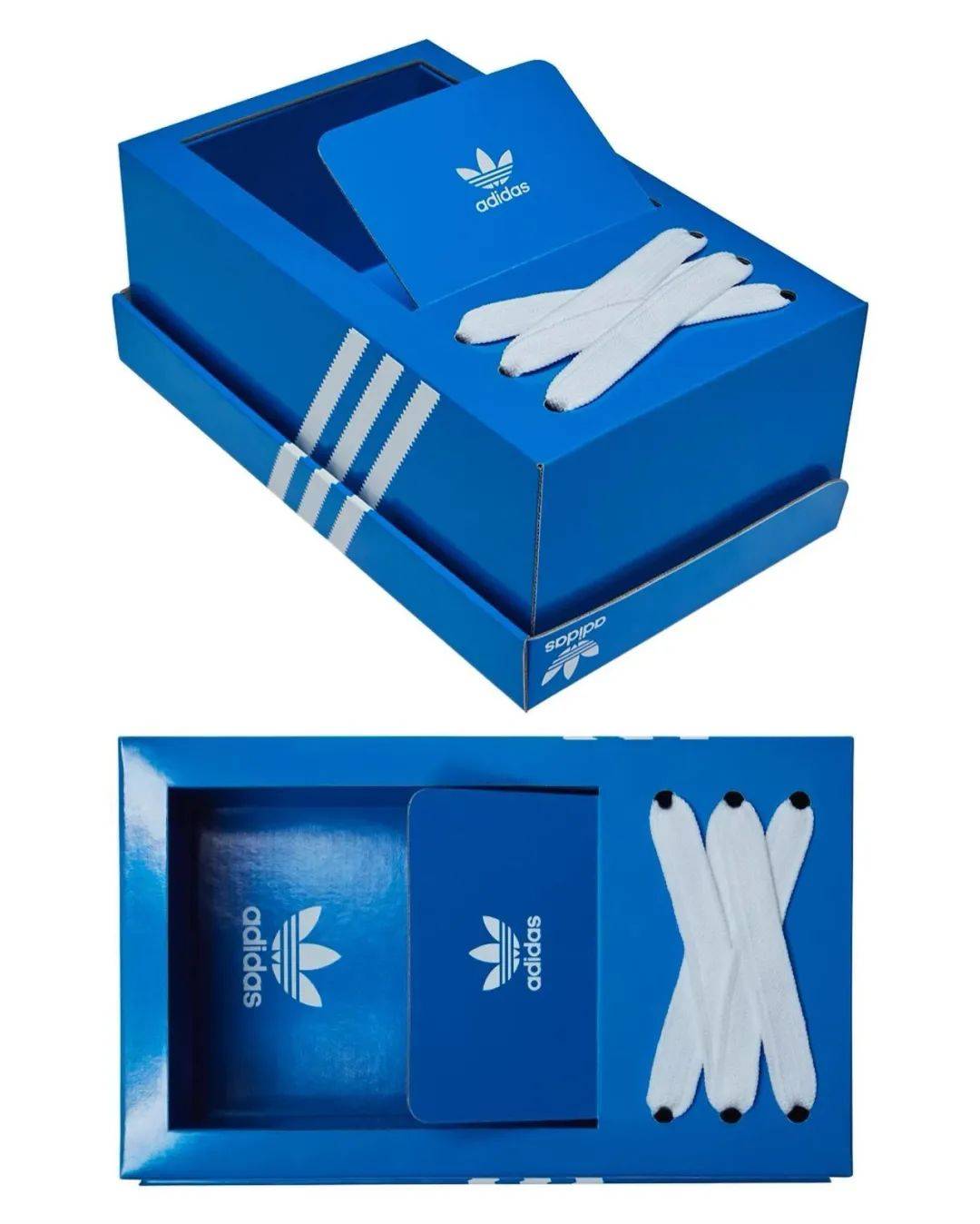 adidas originals 于近日在海外上架"box shoe"盒子鞋,经典的三叶草