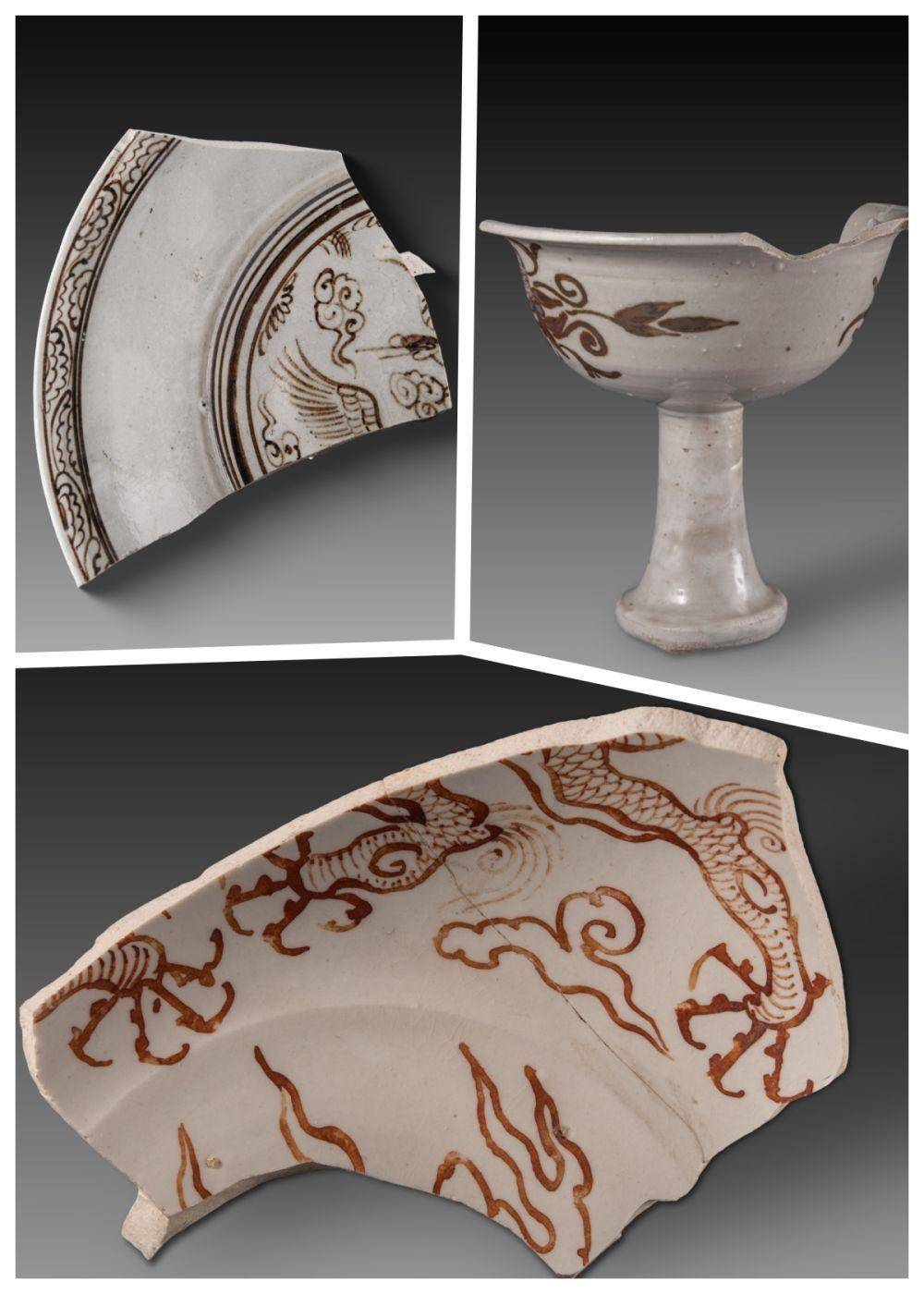 到了明代,霍州窑生产规模扩大,产品以日用瓷为主,流行白地褐花等装饰