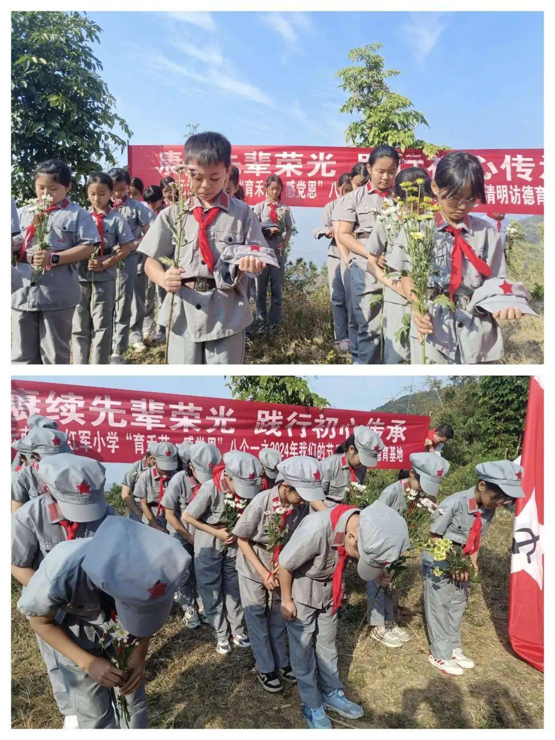 红烛先锋"老党员工作室部分成员一起到朋程"云南人民自卫军建军纪念碑