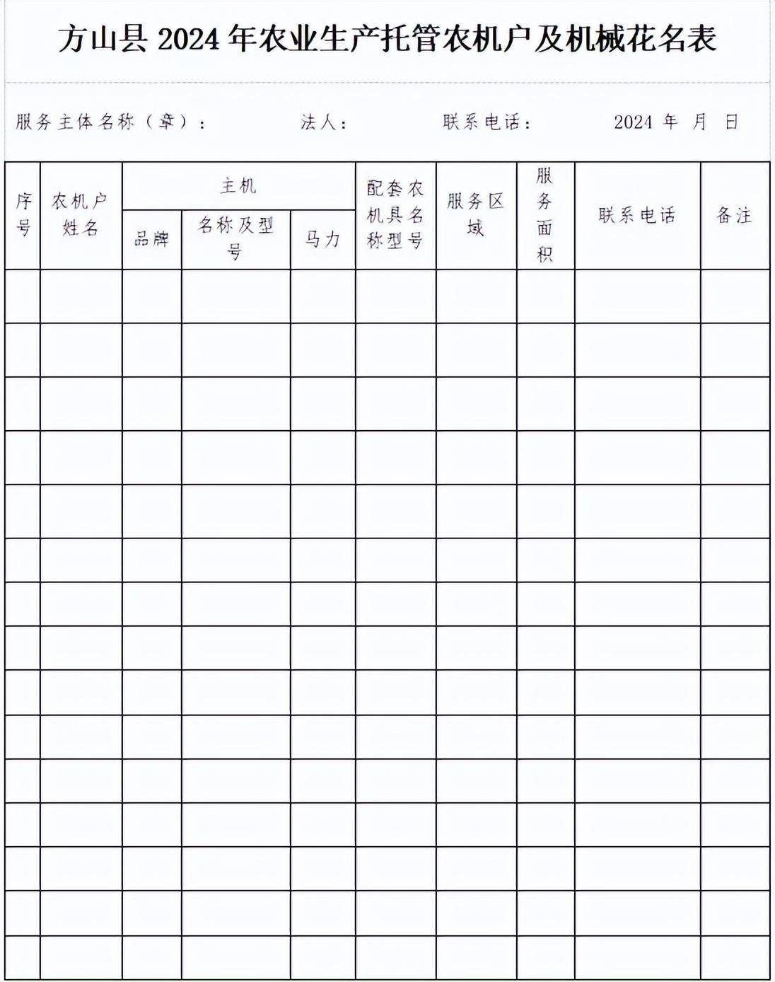 方山县关于遴选2024年农业生产托管服务组织的公告