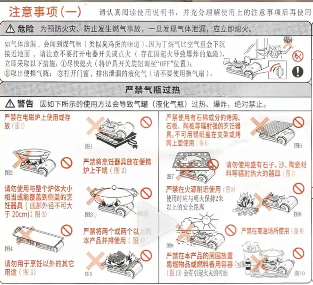 消防科普丨卡式炉会爆炸说明书上这么说