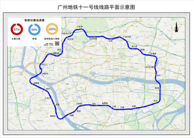三号线东延段接近完工!广州在建地铁最新进度