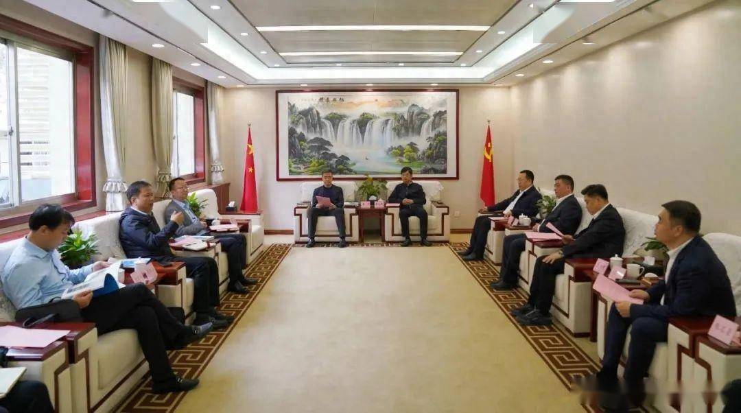 原创中建七局张文明拜会西安市临潼区委书记黄可